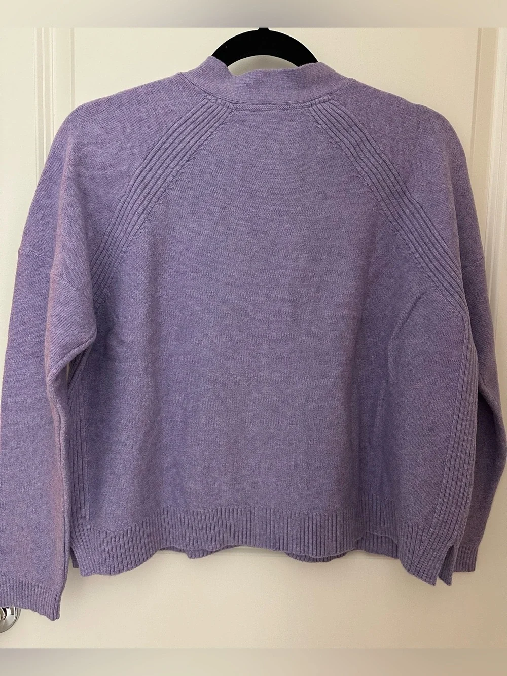 J. Jill Lavender V-Neck Button Front Cardigan - Picture 5 of 6